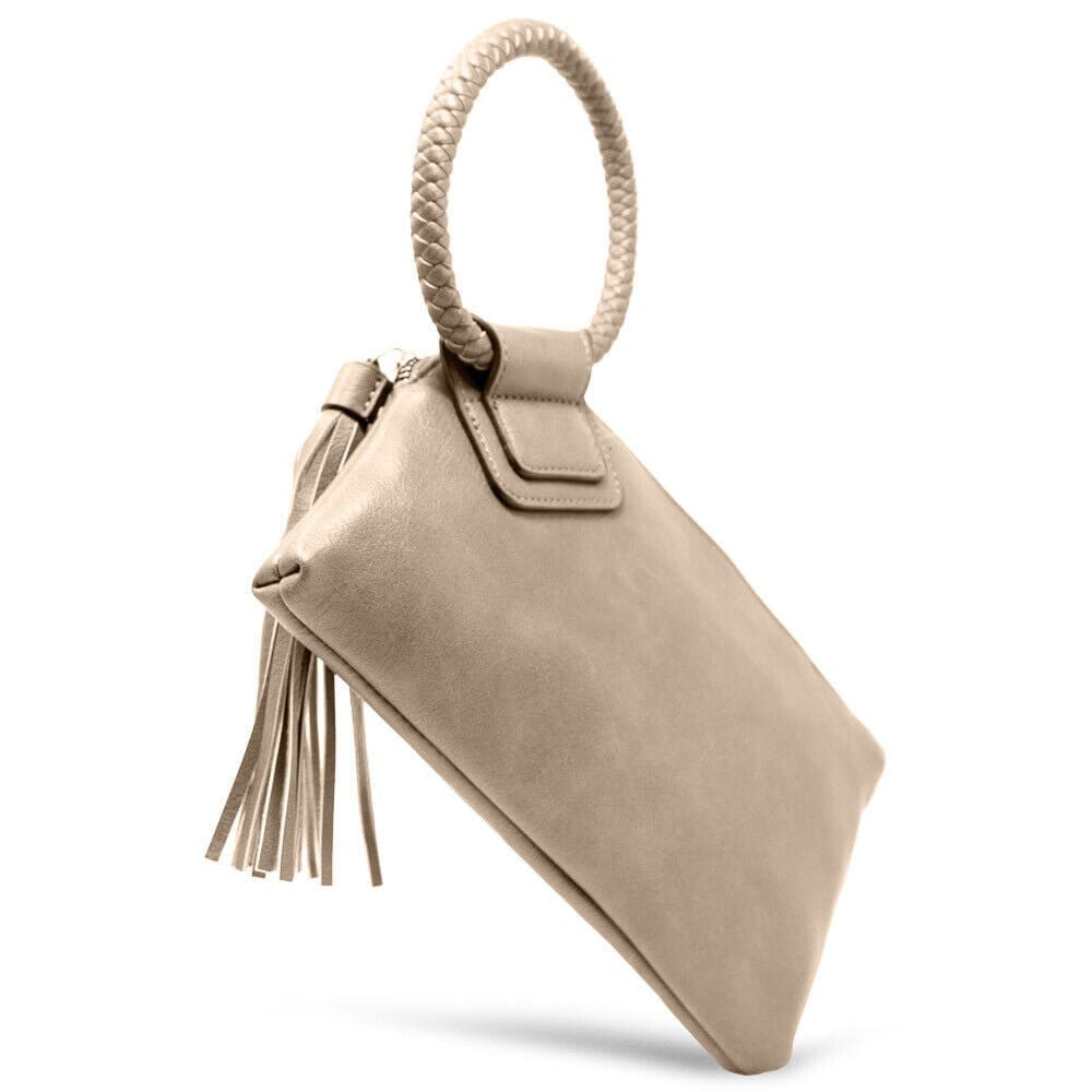 JYM0346 Soft Vegan Leather Wristlet/Clutch With Tassel - MiMi Wholesale