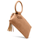 JYM0346 Soft Vegan Leather Wristlet/Clutch With Tassel - MiMi Wholesale