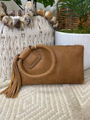 JYM0346 Soft Vegan Leather Wristlet/Clutch With Tassel - MiMi Wholesale