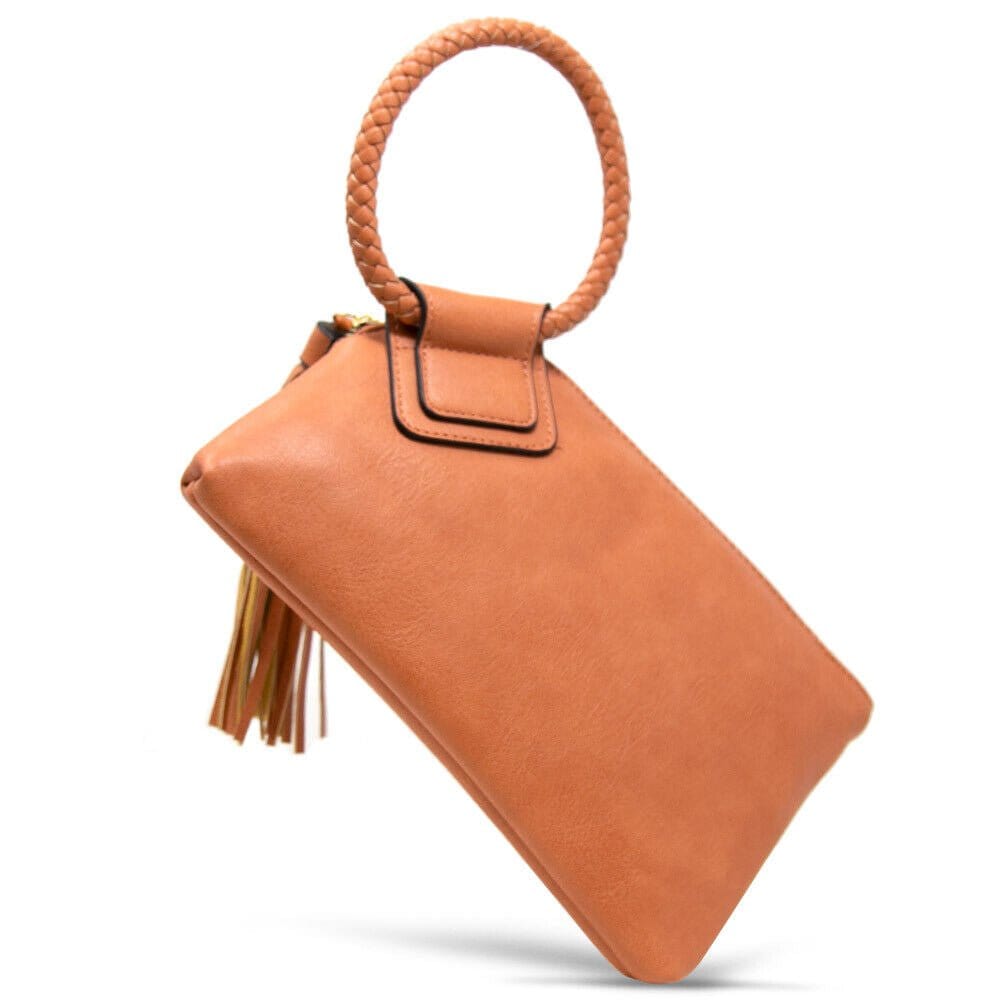 JYM0346 Soft Vegan Leather Wristlet/Clutch With Tassel - MiMi Wholesale