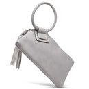 JYM0346 Soft Vegan Leather Wristlet/Clutch With Tassel - MiMi Wholesale