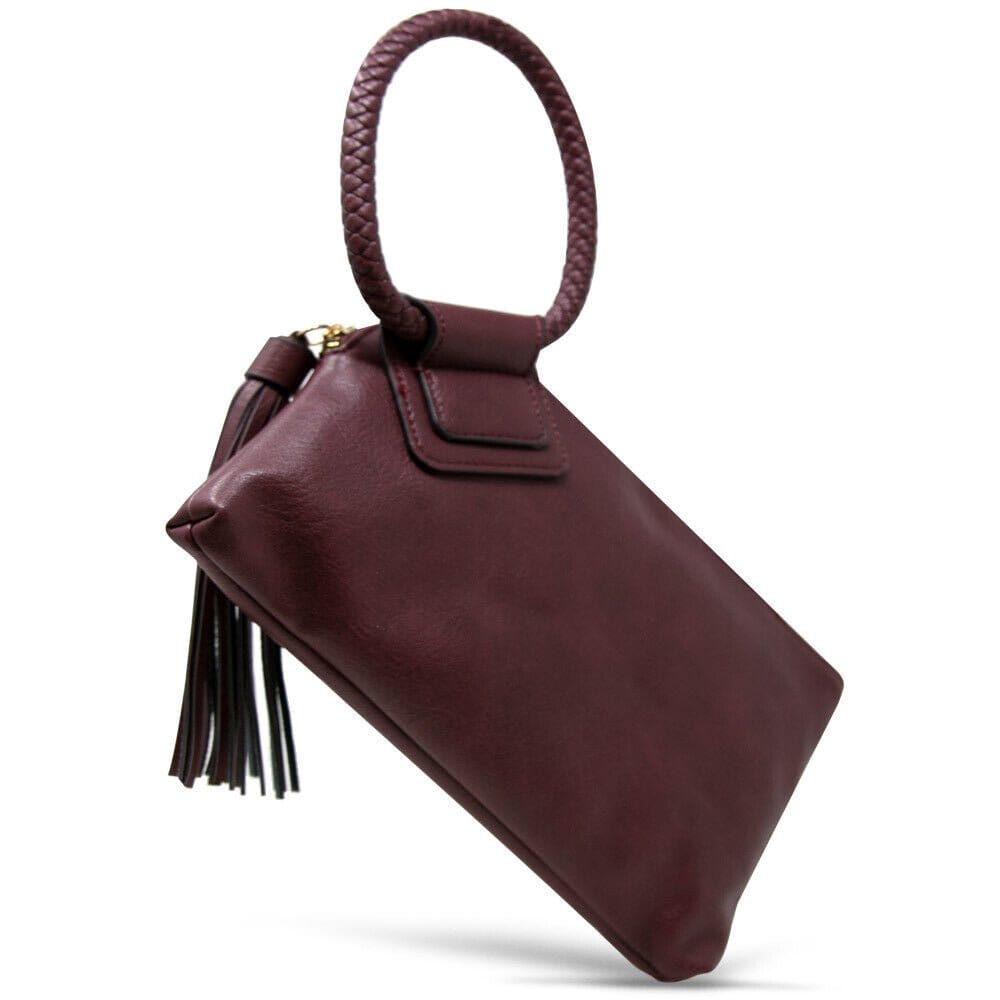 JYM0346 Soft Vegan Leather Wristlet/Clutch With Tassel - MiMi Wholesale