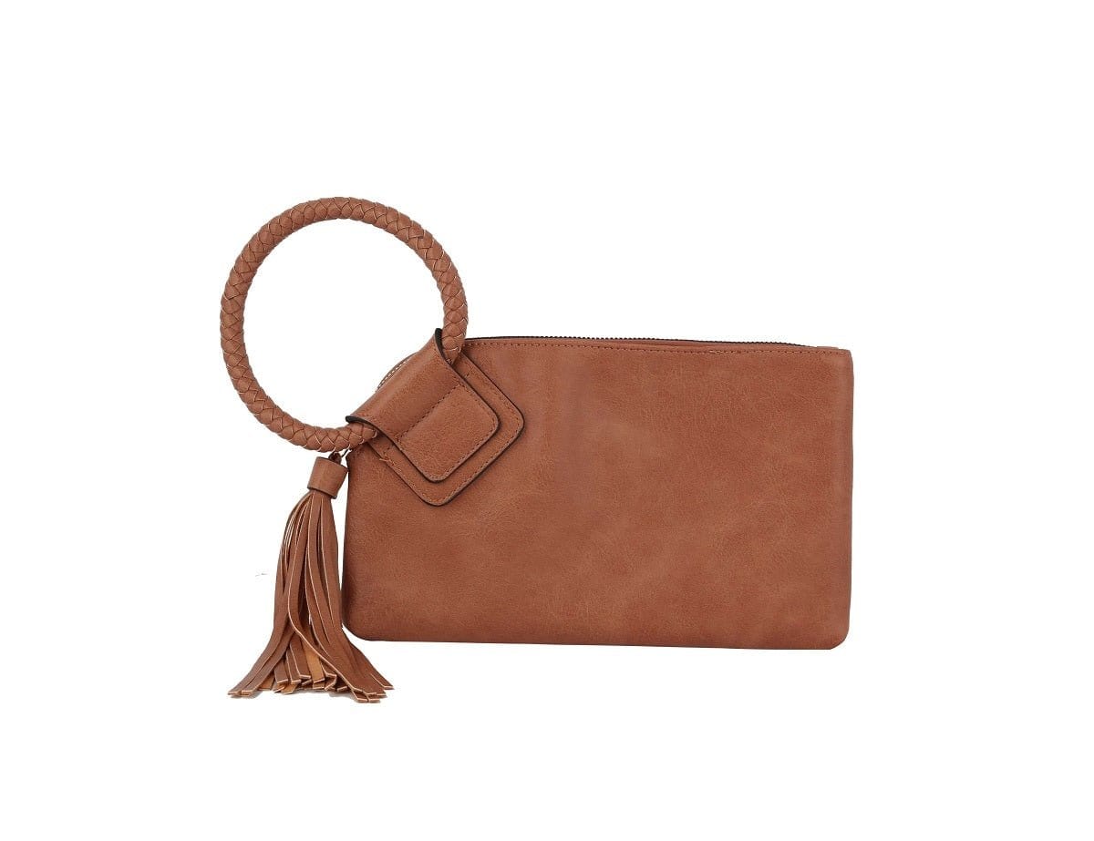 JYM0346 Soft Vegan Leather Wristlet/Clutch With Tassel - MiMi Wholesale