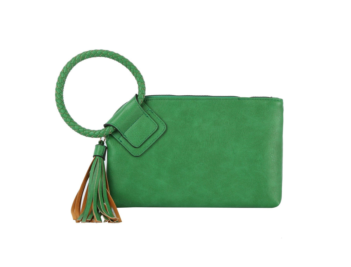 JYM0346 Soft Vegan Leather Wristlet/Clutch With Tasself - MiMi Wholesale