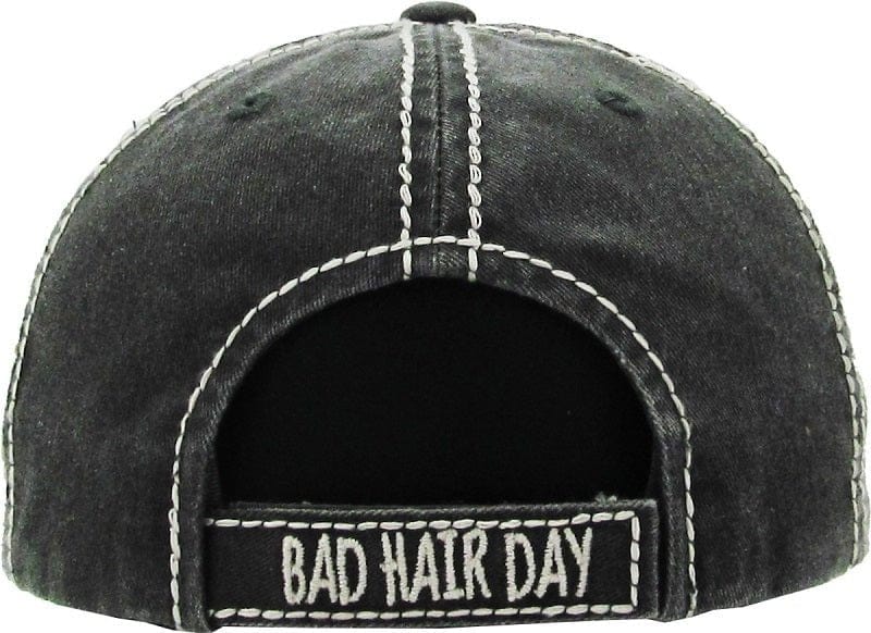 KBV1073 'BAD HAIR DAY' Distressed Cotton Cap - MiMi Wholesale