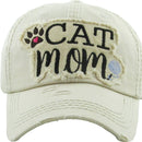 KBV1260 "Cat Mom" Vintage Wash Cap - MiMi Wholesale