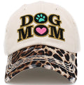 KBV1391 "Dog Mom" Vintage Washed Baseball Cap - MiMi Wholesale