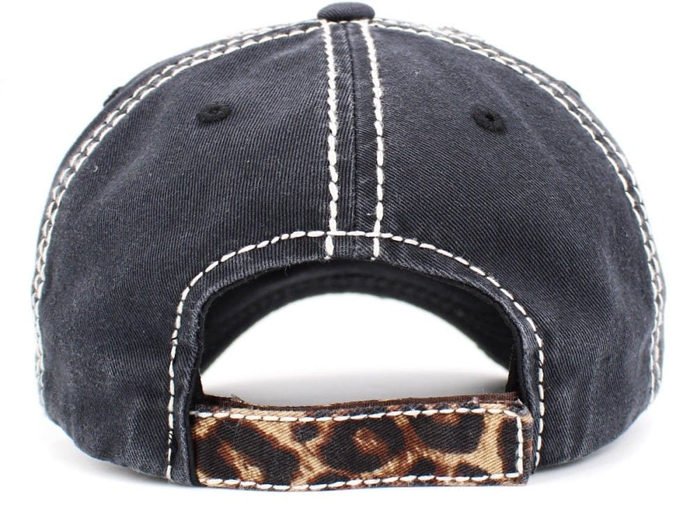 KBV1393 "Baseball Babe" Vintage Washed Baseball Cap - MiMi Wholesale