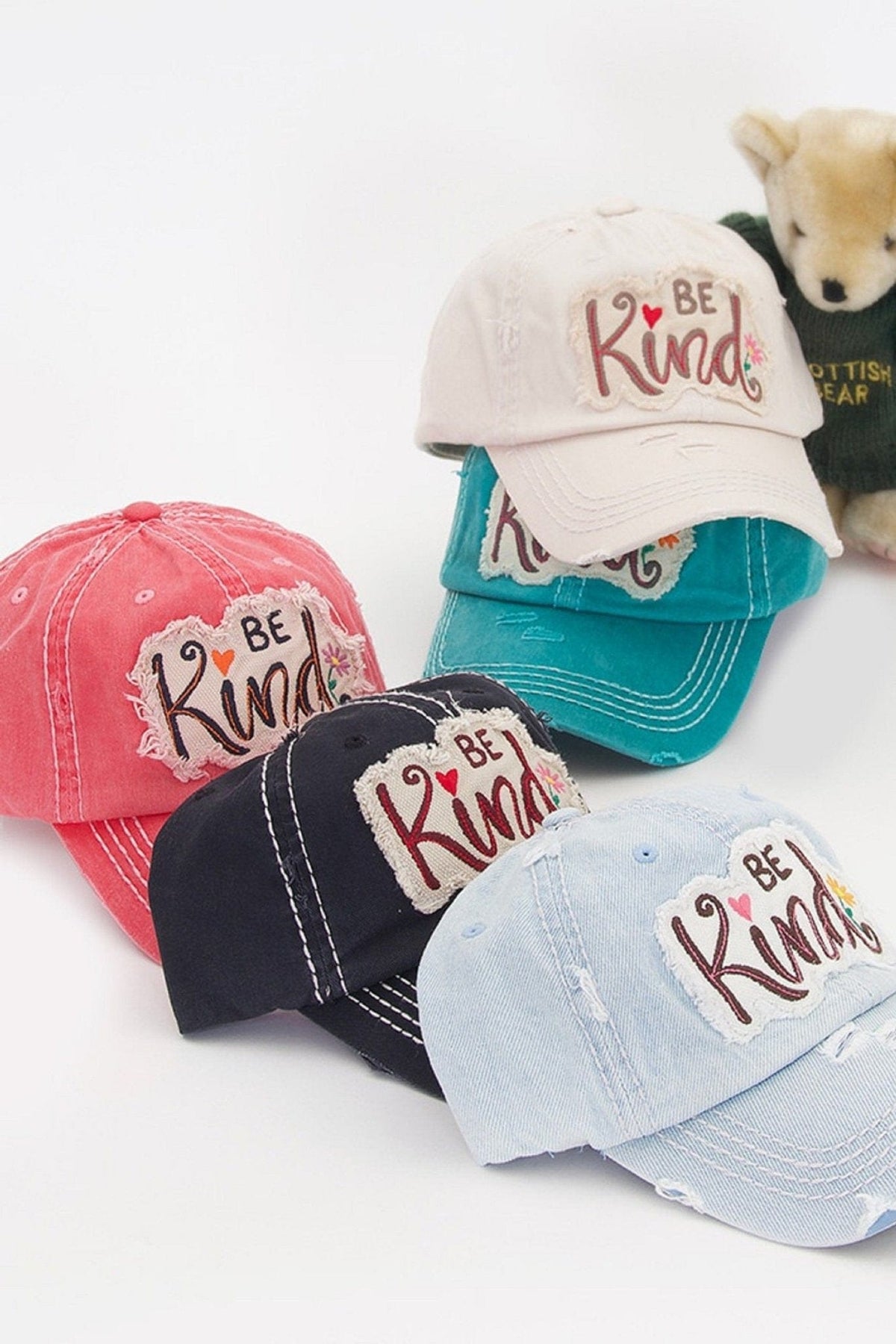 KBV1422 "Be Kind" Vintage Washed Ball Cap - MiMi Wholesale