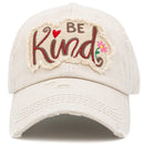 KBV1422 "Be Kind" Vintage Washed Ball Cap - MiMi Wholesale