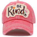 KBV1422 "Be Kind" Vintage Washed Ball Cap - MiMi Wholesale