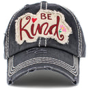 KBV1422 "Be Kind" Vintage Washed Ball Cap - MiMi Wholesale