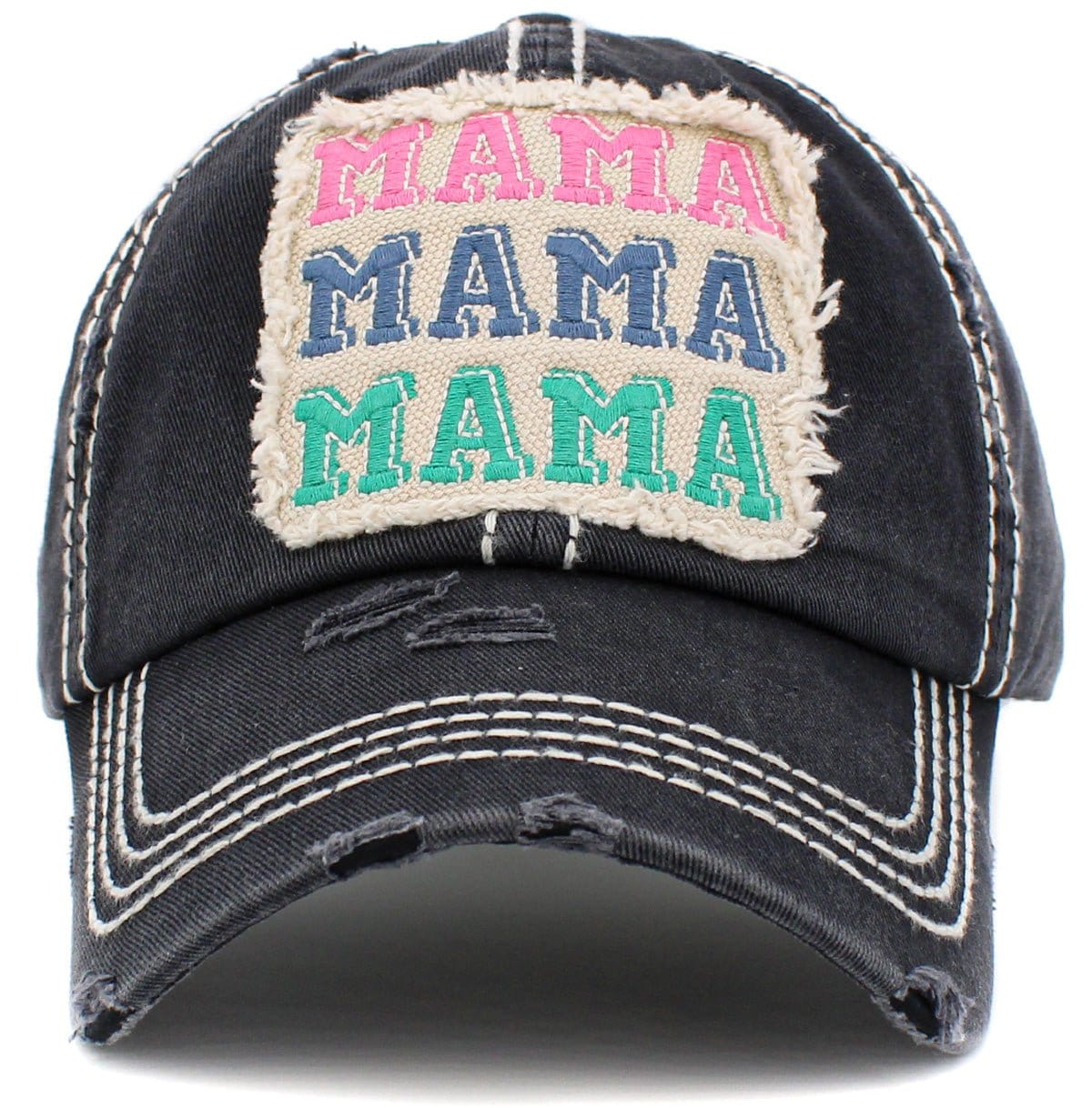 KBV1433 "MAMA MAMA MAMA" Vintage Washed Ball Cap - MiMi Wholesale