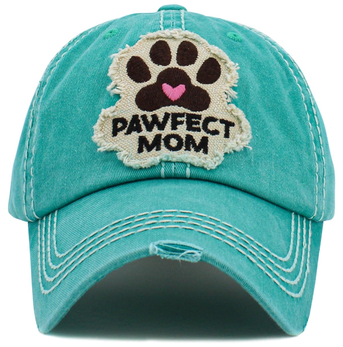 KBV1474 'Pawfect Mom' Washed Vintage Ballcap - MiMi Wholesale
