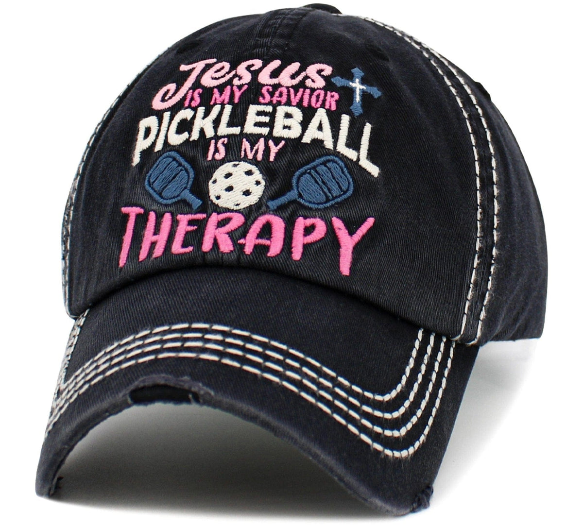 KBV1573 Jesus Pickleball Washed Vintage Ballcap - MiMi Wholesale