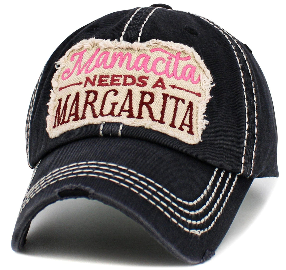 KBV1575 Mamacita Needs A Margarita Washed Vintage Ballcap - MiMi Wholesale