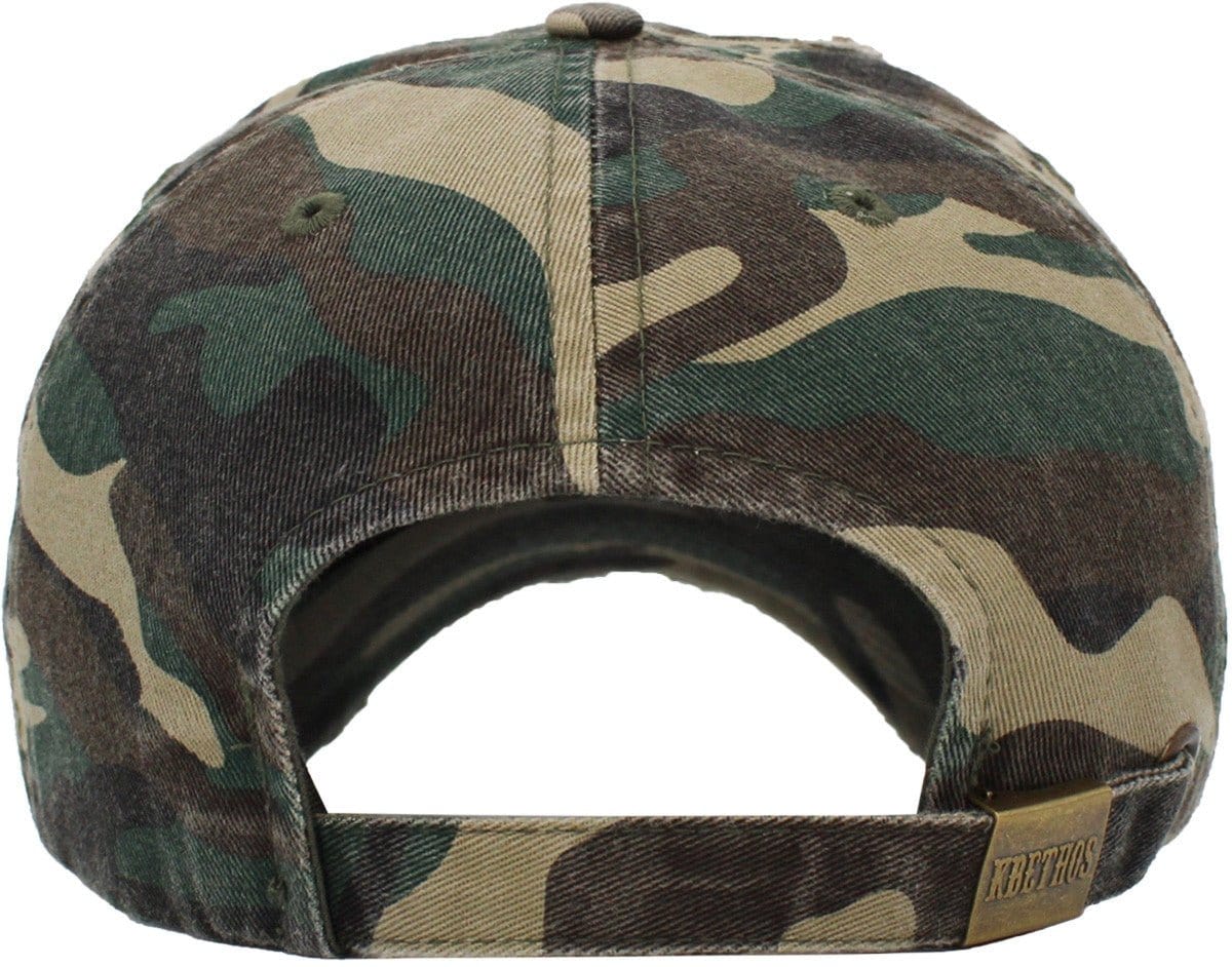 KBVT209 American Flag Washed Vintage Distressed Baseball Cap - MiMi Wholesale