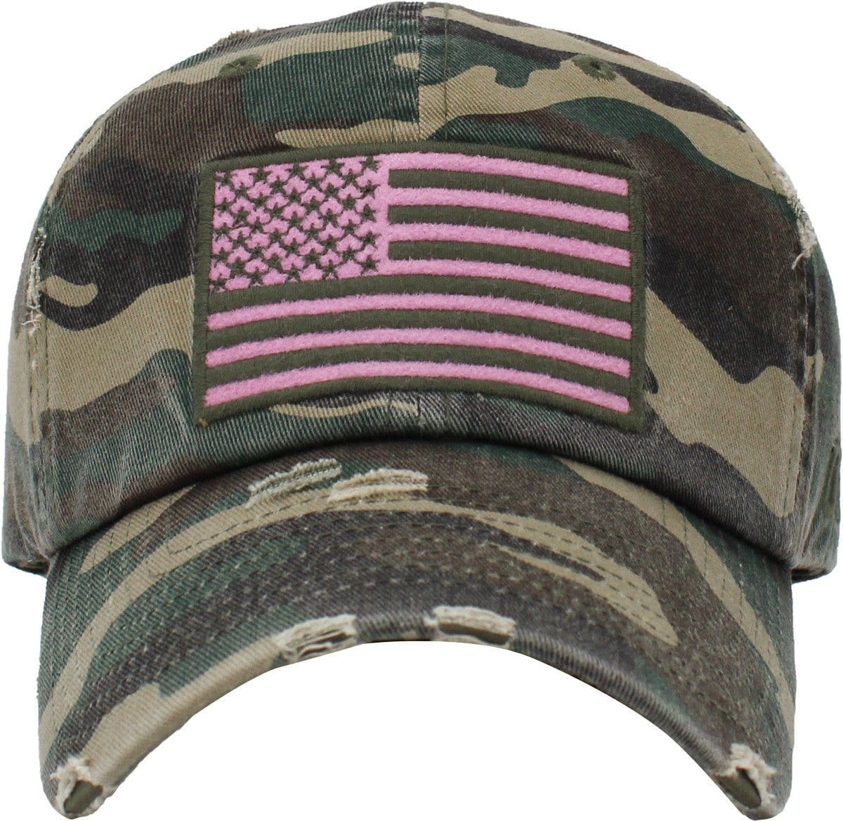 KBVT209 American Flag Washed Vintage Distressed Baseball Cap - MiMi Wholesale