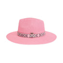 KPC0001 Winnie Aztec Beads Trim Band Panama Hat - MiMi Wholesale
