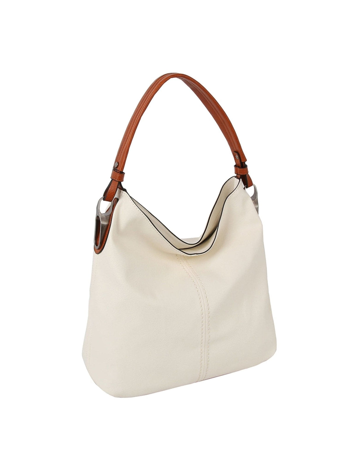 LHL001-2 Side Metal Accent Hobo Bag - MiMi Wholesale