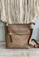 LQF038 Elina Zipper Front Crossbody Bag - MiMi Wholesale