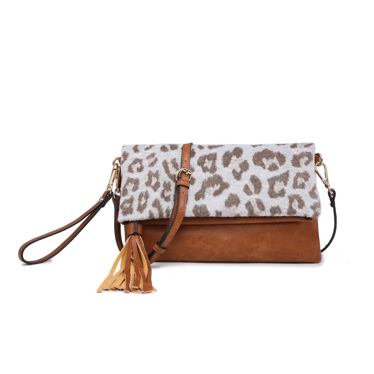 M1772 Flapover Clutch/Crossbody With Tassel - MiMi Wholesale