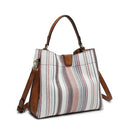 M1951 Three Compartment Satchel w/ Zip and Inner Slip Pockets - MiMi Wholesale
