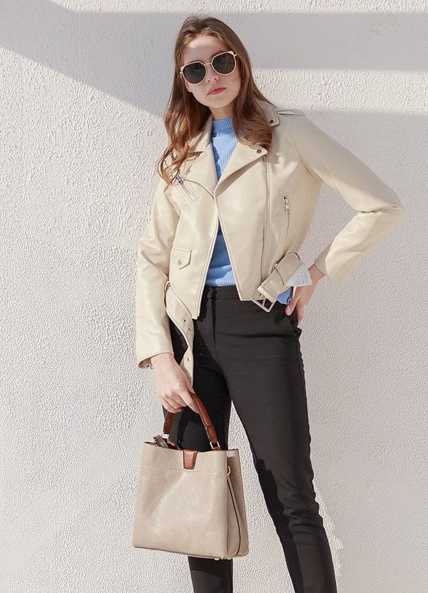 M1951 Three Compartment Satchel w/ Zip and Inner Slip Pockets - MiMi Wholesale