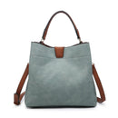 M1951 Three Compartment Satchel w/ Zip and Inner Slip Pockets - MiMi Wholesale