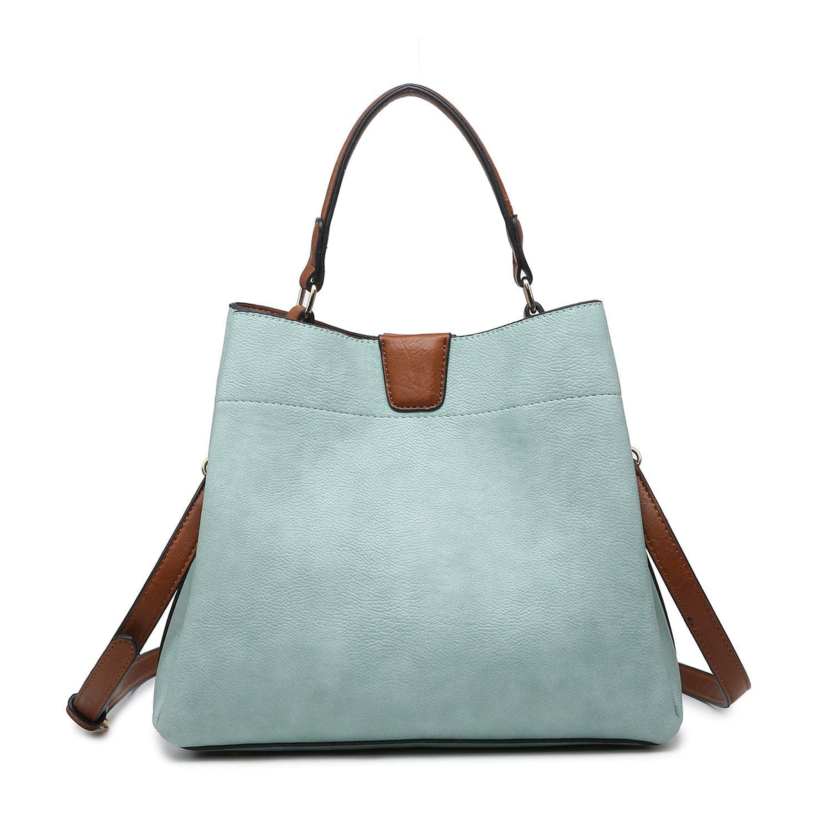 M1951 Three Compartment Satchel w/ Zip and Inner Slip Pockets - MiMi Wholesale