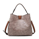M1951 Three Compartment Satchel w/ Zip and Inner Slip Pockets - MiMi Wholesale