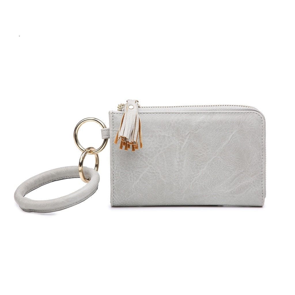 M1973 Wristlet Zipper Bangle/Wallet/Cardholder w/ Tassel - MiMi Wholesale