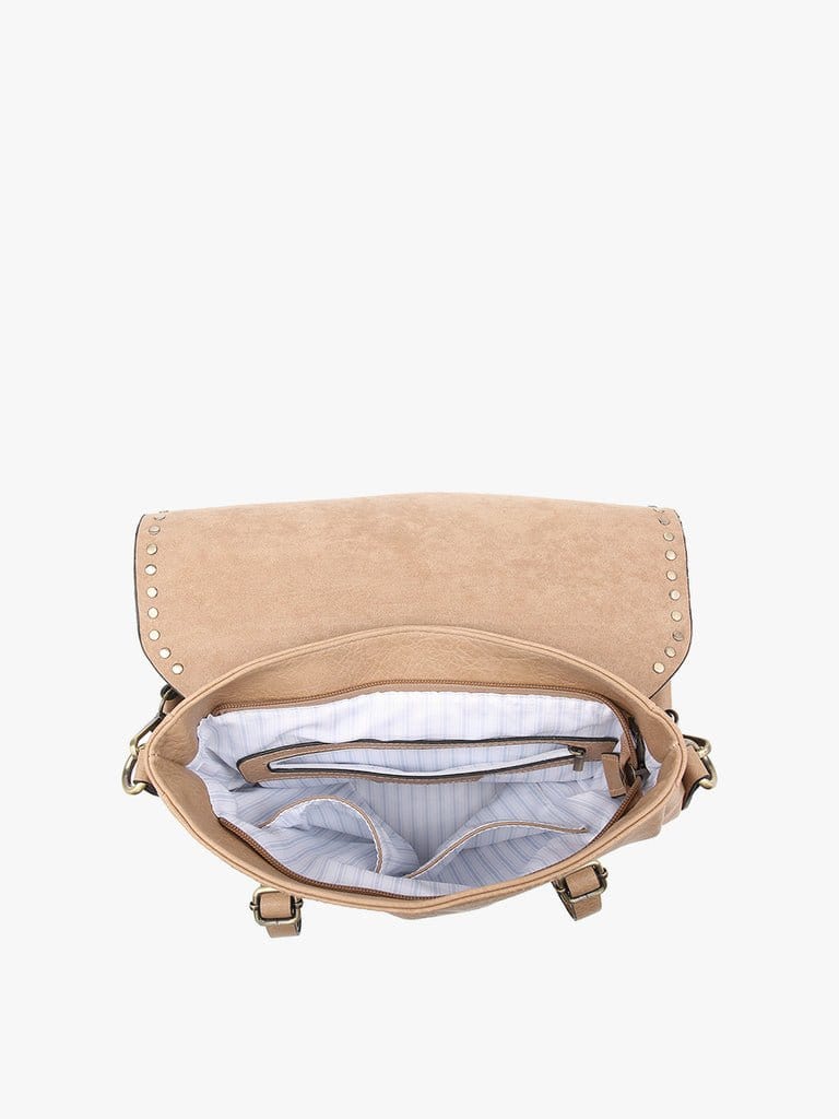 M2000 Indigo Convertible Backpack w/ Stud Details - MiMi Wholesale