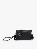 M2056DWV Izzy Diagonal Woven Crossbody w/ Guitar Strap - MiMi Wholesale