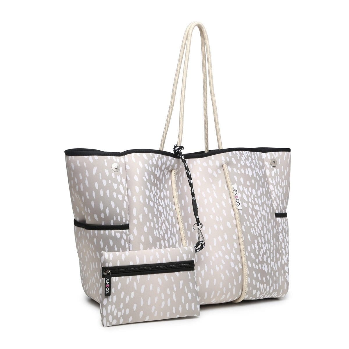 M2146 Large Neoprene Shoulder Tote w/ Pouch - MiMi Wholesale