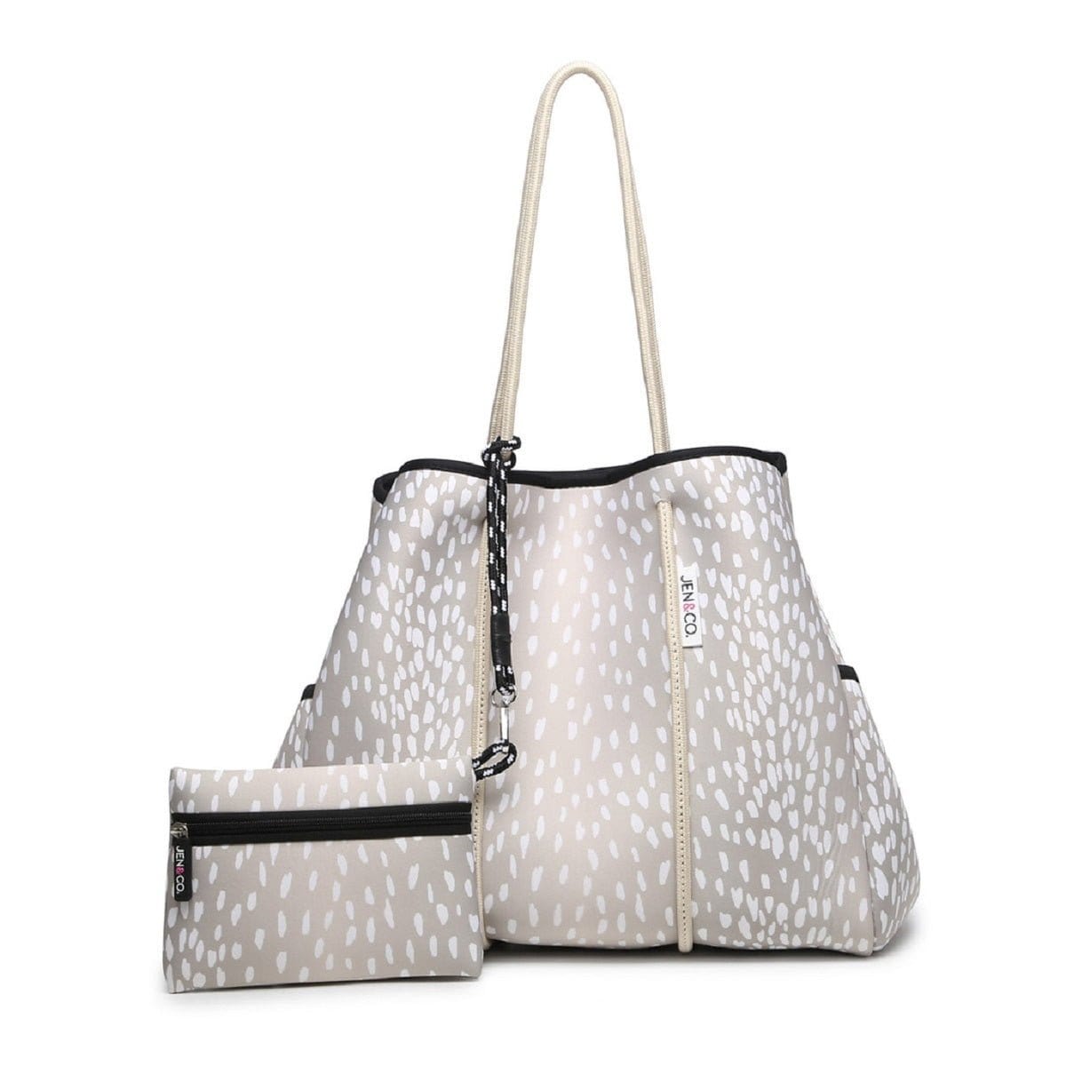 M2146 Large Neoprene Shoulder Tote w/ Pouch - MiMi Wholesale