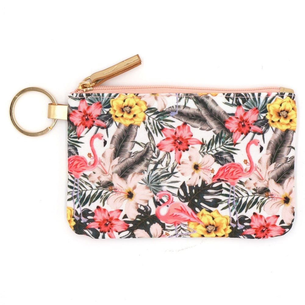 MB0149 Tropical Flamingo Lanyard ID Wallet - MiMi Wholesale