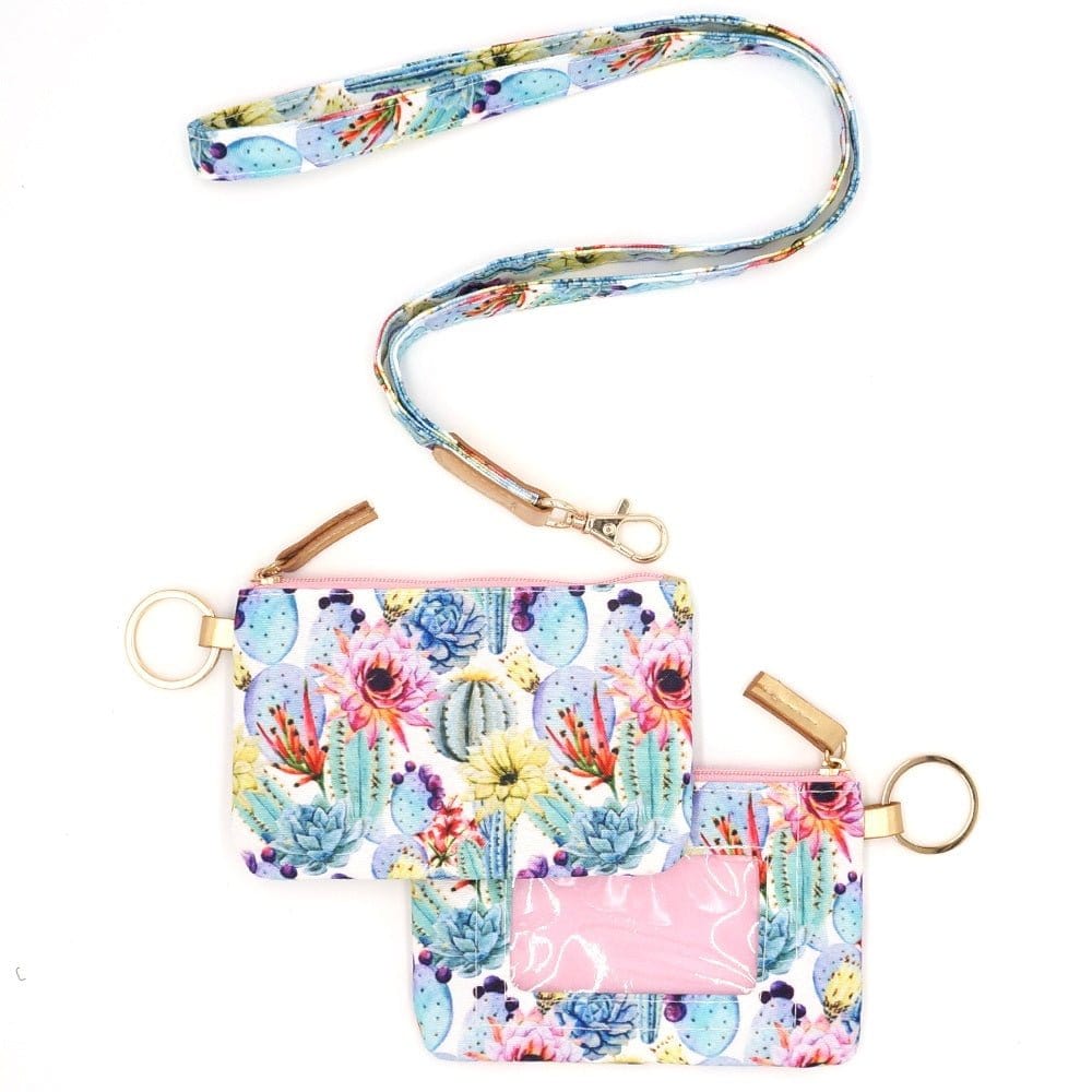 MB0151 Cactus Lanyard ID Wallet - MiMi Wholesale