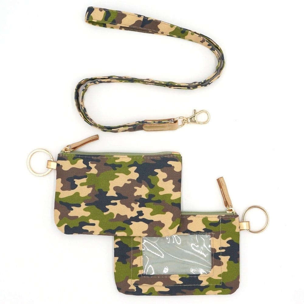 MB0153 Camo Lanyard ID Wallet - MiMi Wholesale