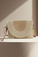 MB0213 Nora Two Tone Straw Crossbody/Clutch - MiMi Wholesale