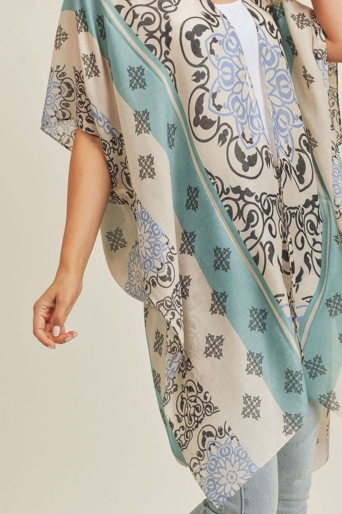 MS0211 Bohemian Pattern Beach Summer Kimono - MiMi Wholesale