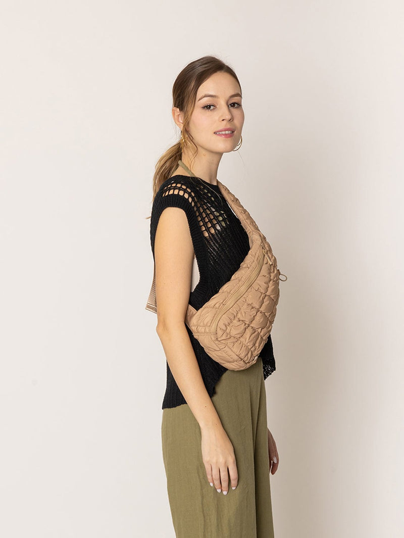 QBS410088 Brielle Quilted Sling Bag - MiMi Wholesale