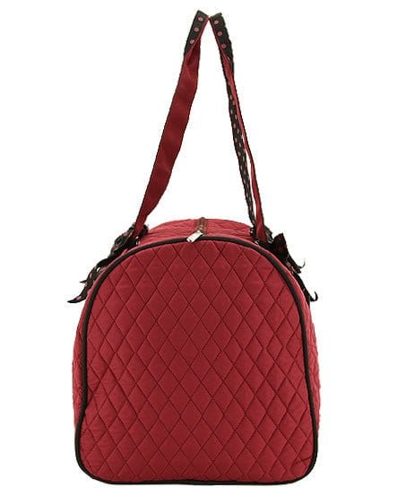 QSD2701 Quilted Solid Large Duffel Bag - MiMi Wholesale