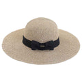 ST3954 Foldable Straw Sun Hat With Detachable Bow - MiMi Wholesale