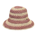 ST4245 Striped Crochet Bucket Hat - MiMi Wholesale