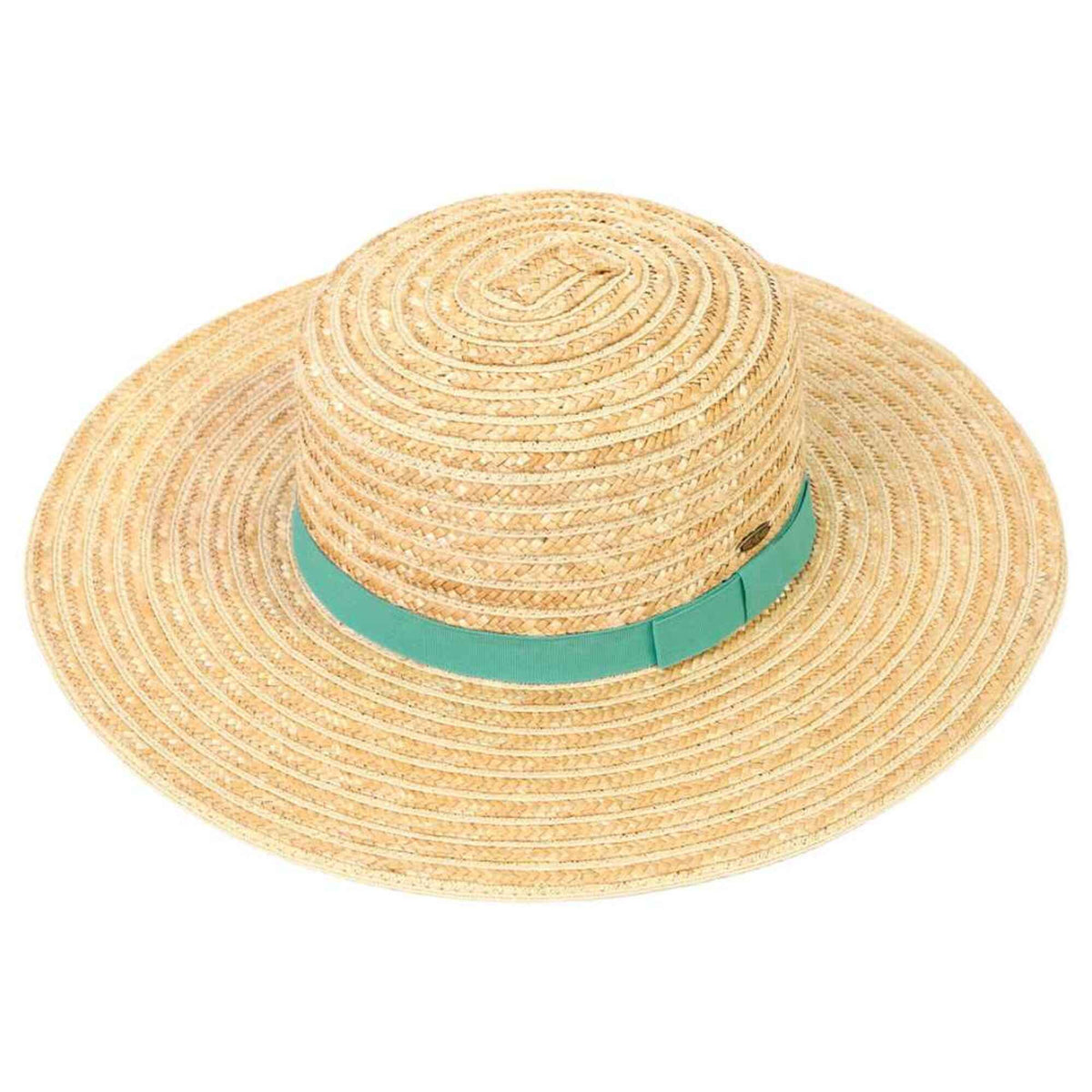 STH03 Grosgrain Ribbon Band Boater Hat - MiMi Wholesale