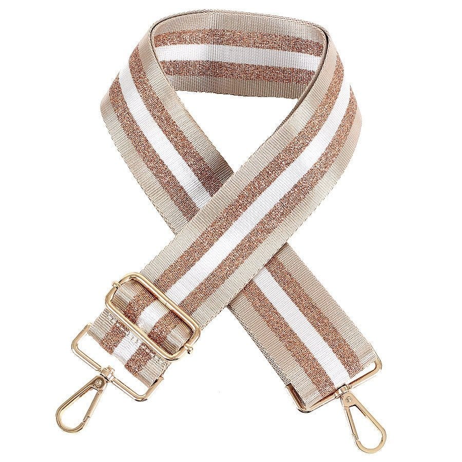 TG10195 Champaign Stripe Adjustable Guitar Strap - MiMi Wholesale