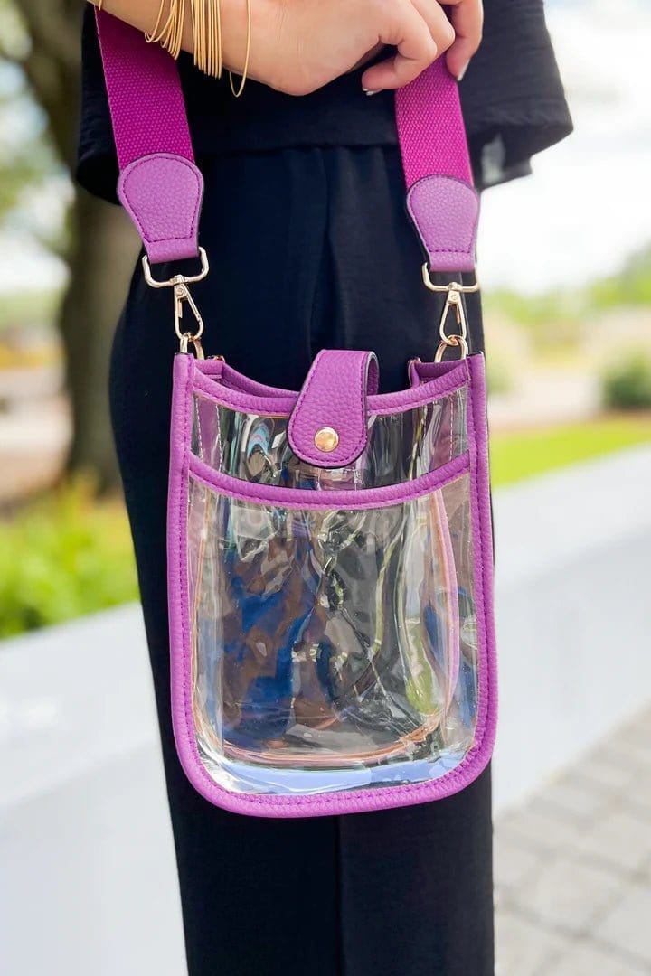 TG10219 Game Day Mini Clear Crossbody Bag - MiMi Wholesale
