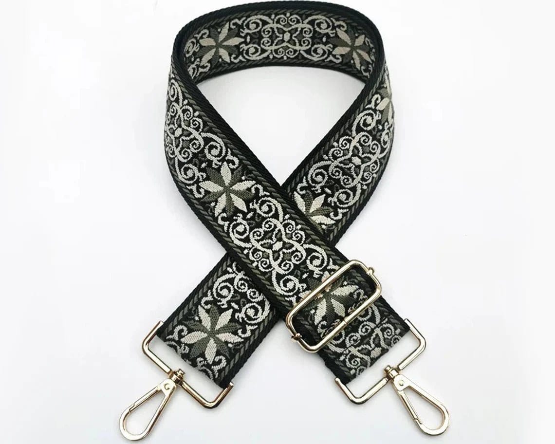 TG10236 SS050F Flower Pattern Adjustable Guitar Strap - MiMi Wholesale