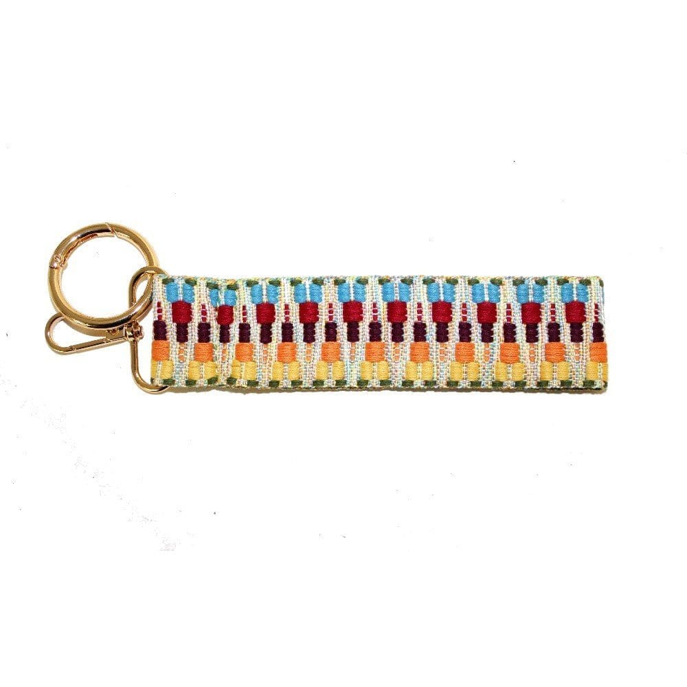 TG10272 Color Patterned Wristband Keychain - MiMi Wholesale